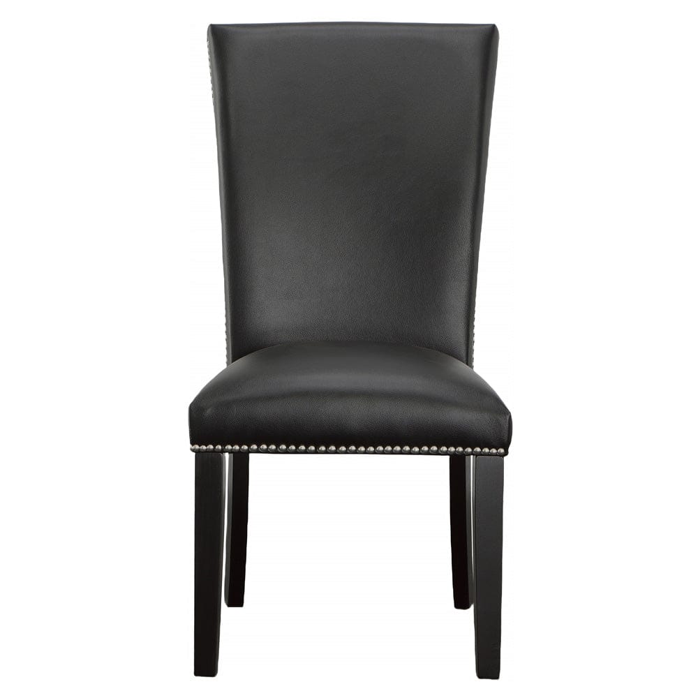 Steve Silver - Camila Vegan Leather Dining Chair, Black (Set of 2) - CM420SKN view 4