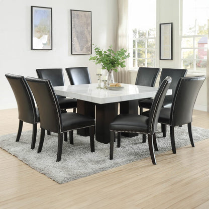 Steve Silver - Camila Vegan Leather Dining Chair, Black (Set of 2) - CM420SKN view 6