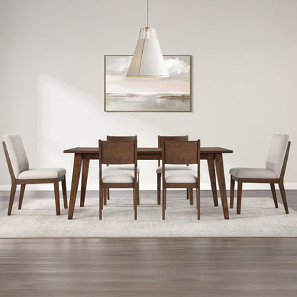 Steve Silver - Canton 72" Solid Wood Dining Table, 2 Uph. Chairs, 4 Side Chairs - CNT500-2US-D7PC view 1