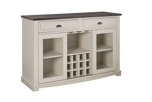 Steve Silver - Cayla Server Dark Oak & White - CY400SVKW veiw 1