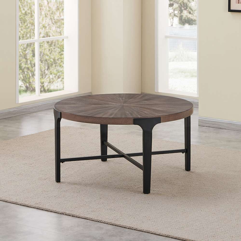 Steve Silver - Chevron 36-inch Round Cocktail Table - CH200C veiw 3