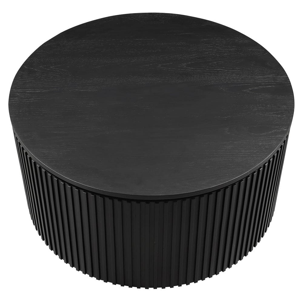 Steve Silver - Colvin 36" Round Coffee Table with Casters, Black Finish - COL100KC view 2