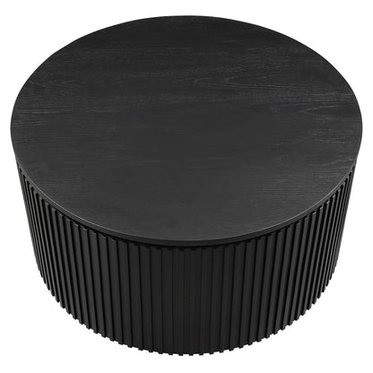 Steve Silver - Colvin 36" Round Coffee Table with Casters, Black Finish - COL100KC view 2