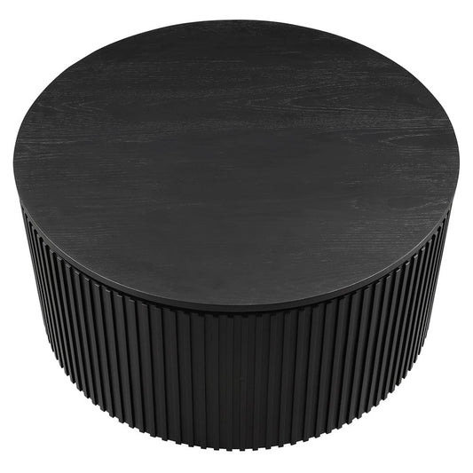 Steve Silver - Colvin 36" Round Coffee Table with Casters, Black Finish - COL100KC view 2