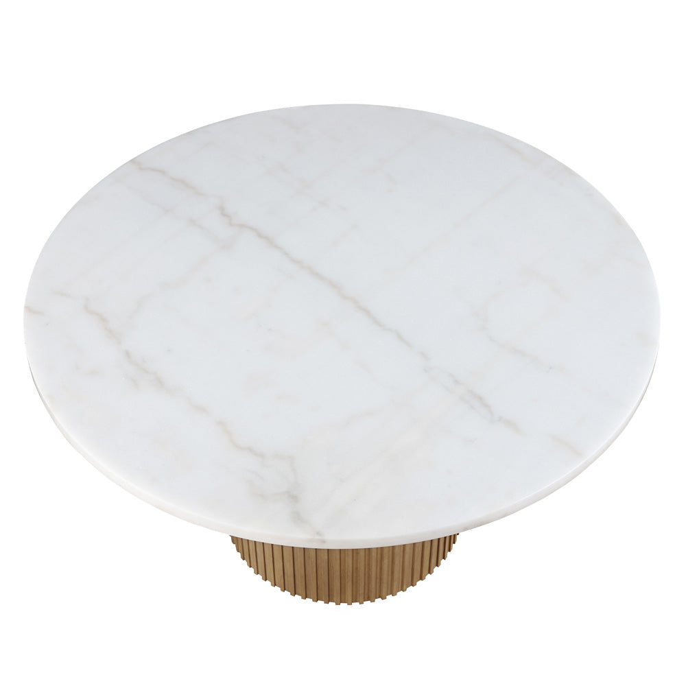 Steve Silver - Colvin 5-Piece 52" White Marble Table w/ Chair - COL500NW-500NS-D5PC view 4