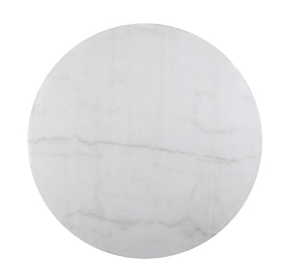 Steve Silver - Colvin 52-inch Round White Marble Table, Black Base - COL500KW-MTTB view 3