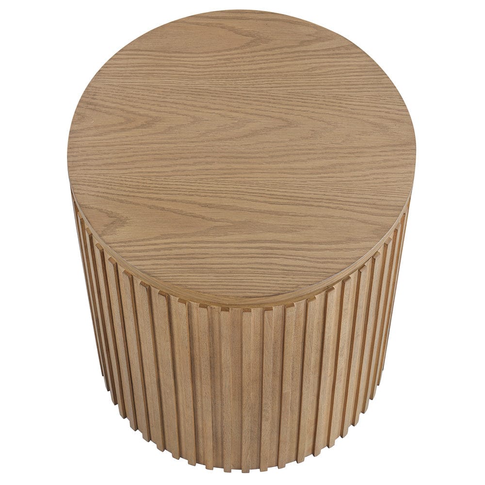 Steve Silver - Colvin Round End Table, Toffee Finish - COL100NE view 2