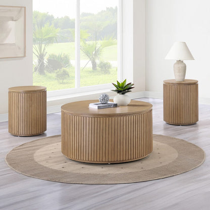 Steve Silver - Colvin Round End Table, Toffee Finish - COL100NE view 4