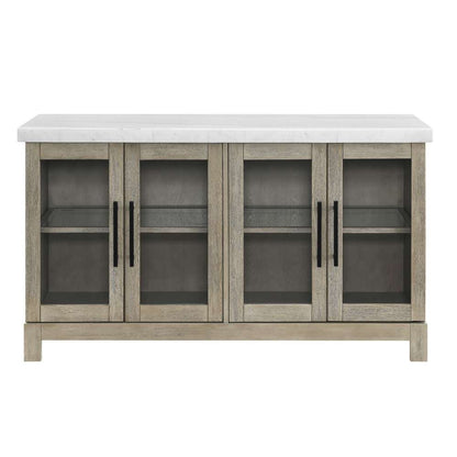 Steve Silver - Csrena Lighted White Marble Sideboard - CA520WSB veiw 1