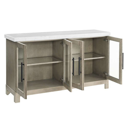 Steve Silver - Csrena Lighted White Marble Sideboard - CA520WSB veiw 3