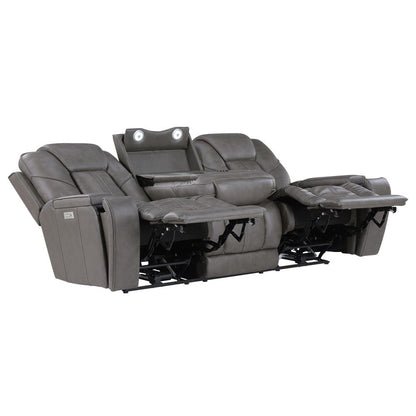 Steve Silver - Daniel Triple Power Leather Theater Sofa - DAE800S view 2