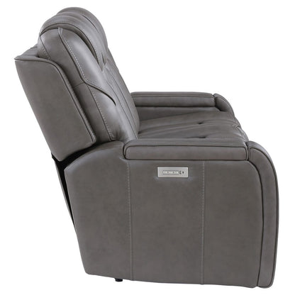 Steve Silver - Daniel Triple Power Leather Theater Sofa - DAE800S view 3