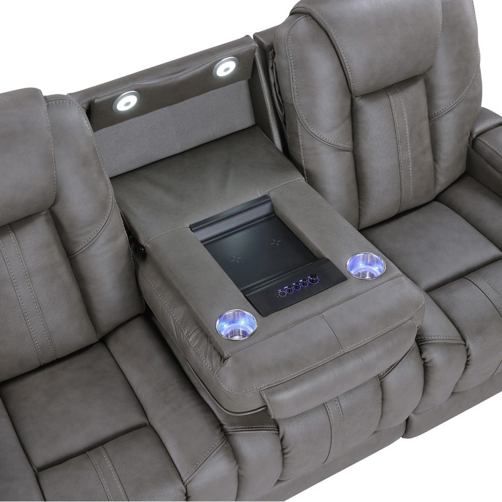 Steve Silver - Daniel Triple Power Leather Theater Sofa - DAE800S view 5