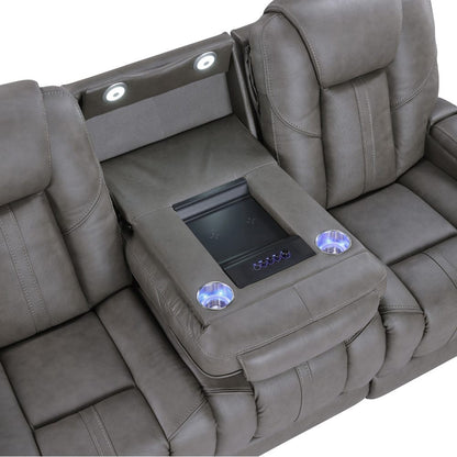 Steve Silver - Daniel Triple Power Leather Theater Sofa - DAE800S view 5