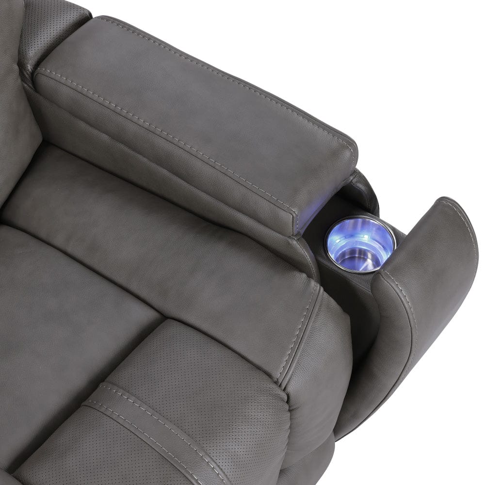 Steve Silver - Daniel Triple Power Leather Theater Sofa - DAE800S view 6