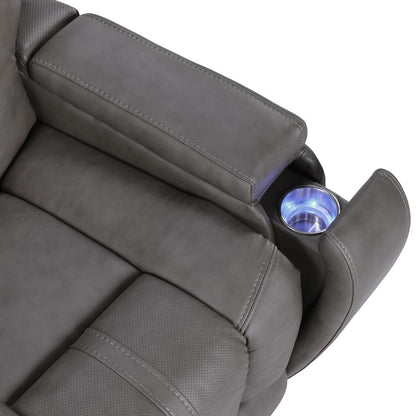 Steve Silver - Daniel Triple Power Leather Theater Sofa - DAE800S view 6