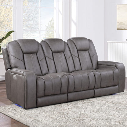 Steve Silver - Daniel Triple Power Leather Theater Sofa - DAE800S view 7