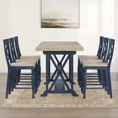 Steve Silver - Darcy 7-Piece Counter Dining Set Blue - DAR500B-C7PC view 9