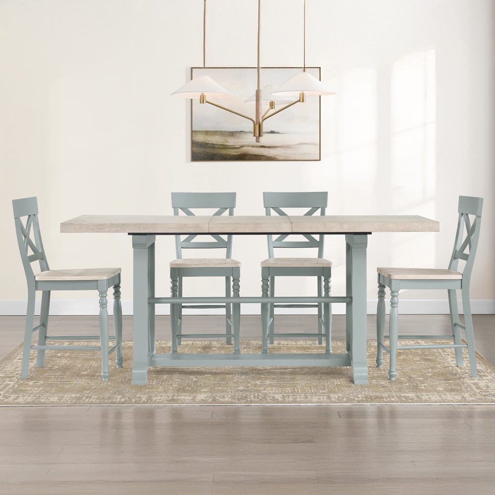 Steve Silver - Darcy 7-Piece Counter Dining Set Green - DAR500E-C7PC view 8
