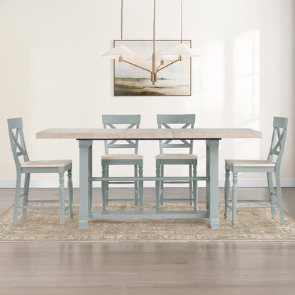Steve Silver - Darcy 7-Piece Counter Dining Set Green - DAR500E-C7PC view 8