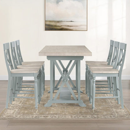 Steve Silver - Darcy 7-Piece Counter Dining Set Green - DAR500E-C7PC view 9