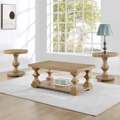 Steve Silver - Dory 3-Piece Round End Table Set, Sand - DY200T-2ER-3PC view 1