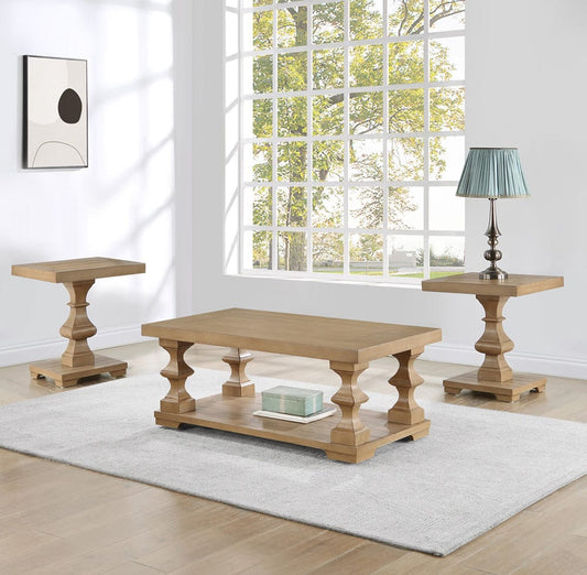 Steve Silver - Dory 3-Piece Table Set, Sand - DY200T-2E-3PC view 1