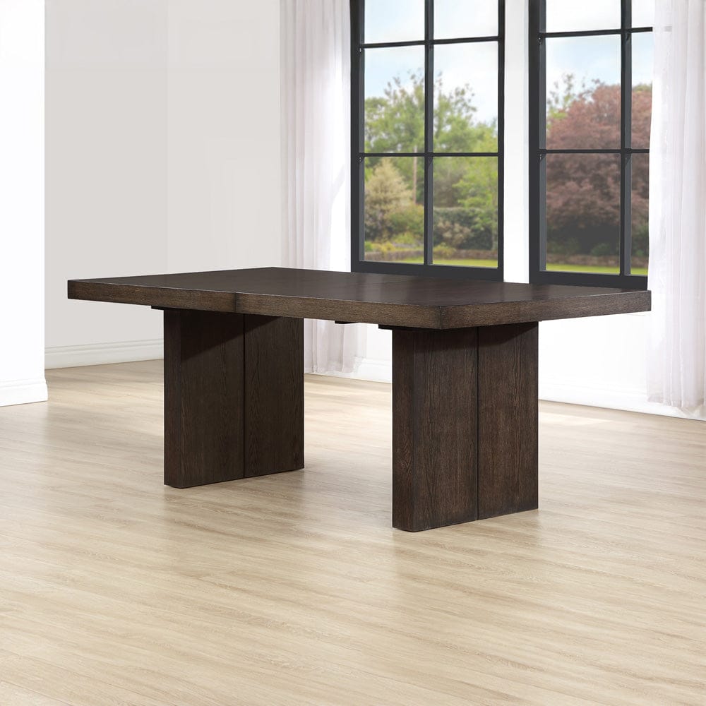 Steve Silver - Evan 5-Piece 78-96-inch Table Set with White Linen-Look Chairs - EVA500NW-D7PC view 9