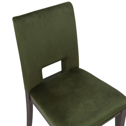 Steve Silver - Evan 78-+96-inch Dining Table w/18-inch leaf, 4 Emerald Side Chairs - EVA500NE-D7PC view 6