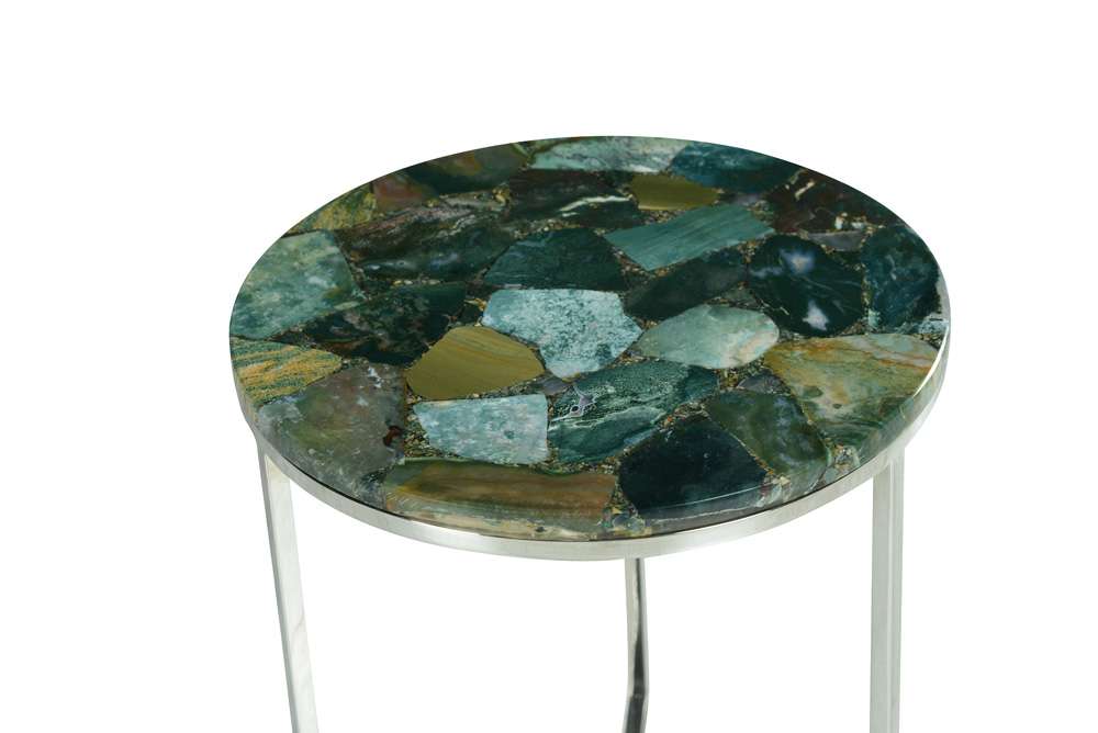 Steve Silver - Foster Green JasperTop Chairside Table - FT140EC veiw 3