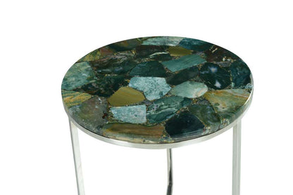 Steve Silver - Foster Green JasperTop Chairside Table - FT140EC veiw 3
