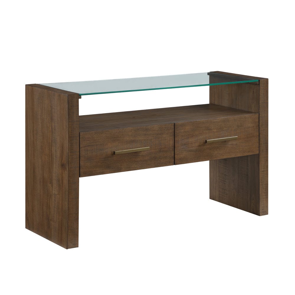 Steve Silver - Garland Glass Top Sofa Table, Toffee Finish - GA100S view 1