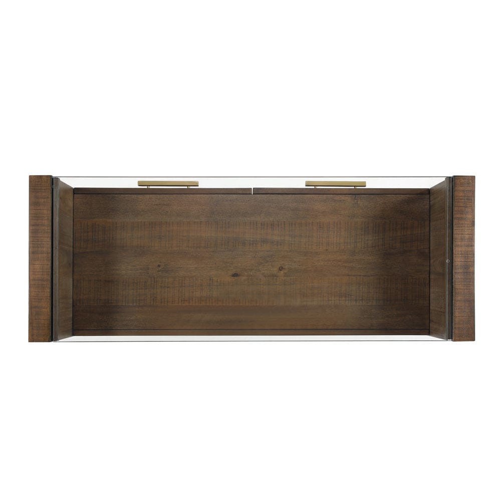 Steve Silver - Garland Glass Top Sofa Table, Toffee Finish - GA100S view 3