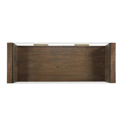Steve Silver - Garland Glass Top Sofa Table, Toffee Finish - GA100S view 3