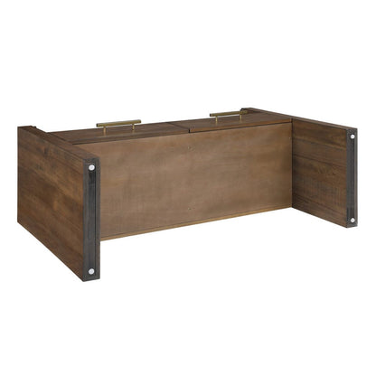 Steve Silver - Garland Glass Top Sofa Table, Toffee Finish - GA100S view 4
