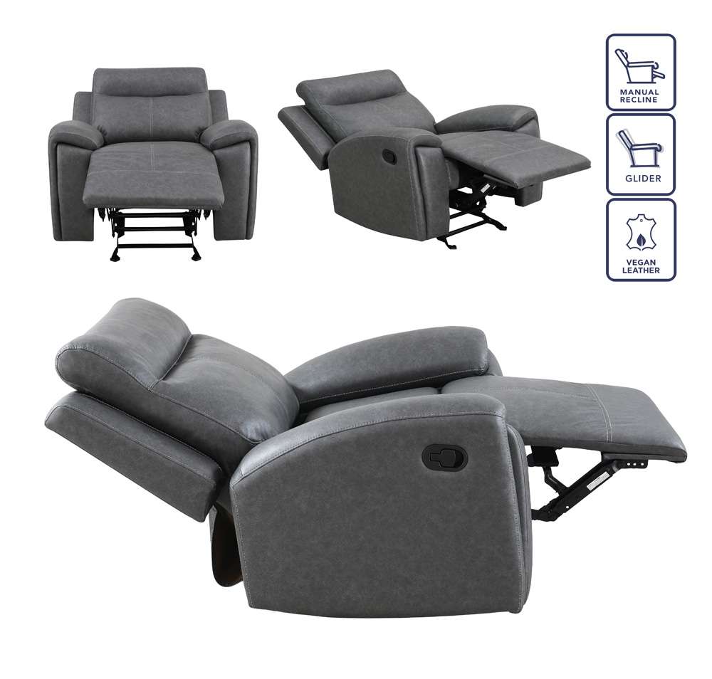 Steve Silver - Gaston Manual Recliner - GAS800GC veiw 4