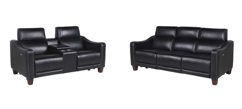 Steve Silver - Giorno 2pc Power Sofa & Loveseat - Black - GI850B2PC veiw 1