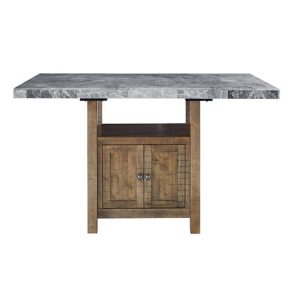 Steve Silver - Grayson Gray Marble Counter Table - GS600CGTTB veiw 1