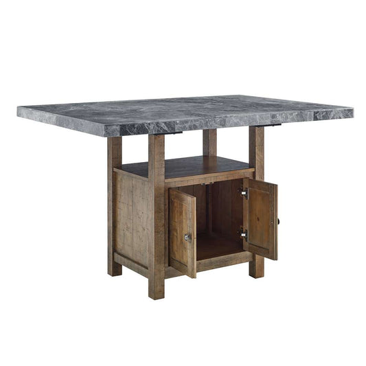 Steve Silver - Grayson Gray Marble Counter Table - GS600CGTTB veiw 2