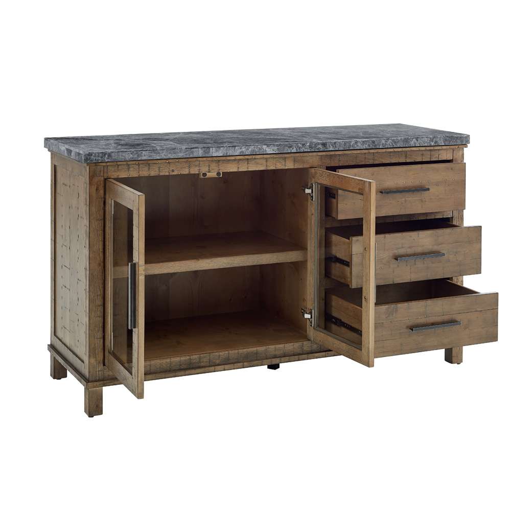 Steve Silver - Grayson Gray Marble Server - GS600GSV veiw 3