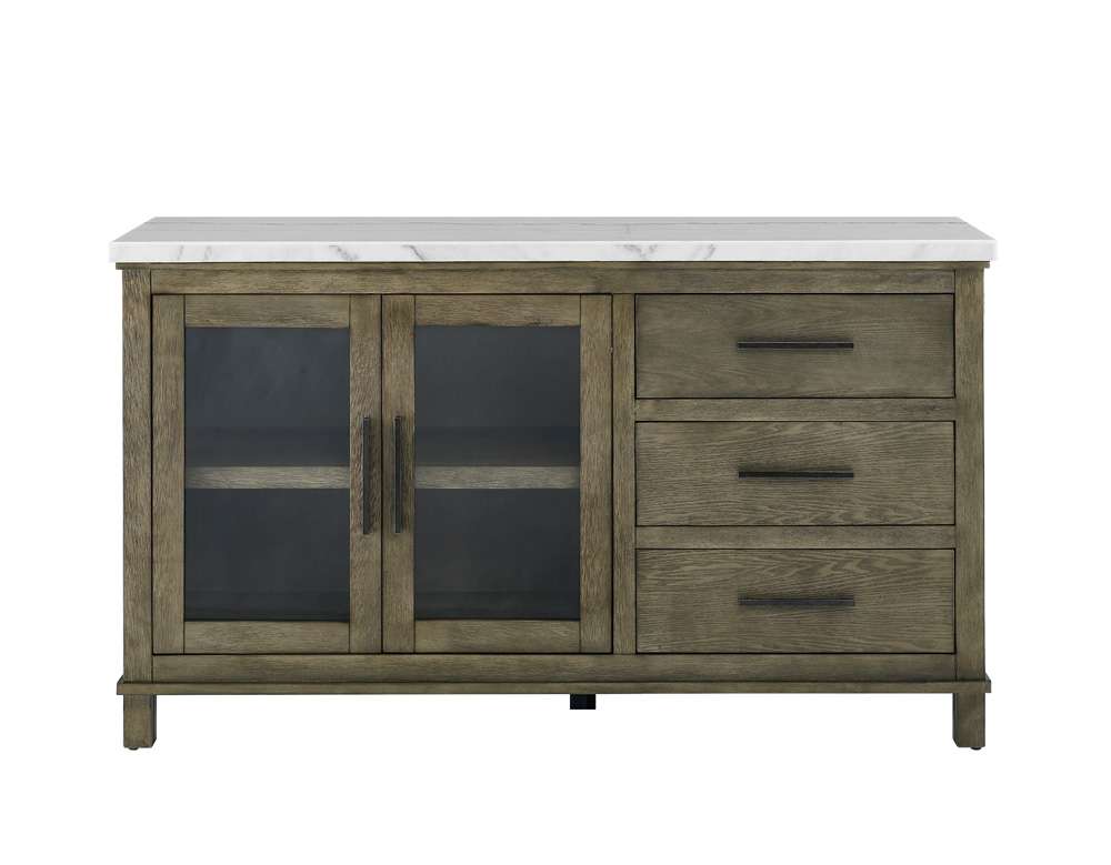 Steve Silver - Grayson White Marble Top Server - GS640SVW veiw 1