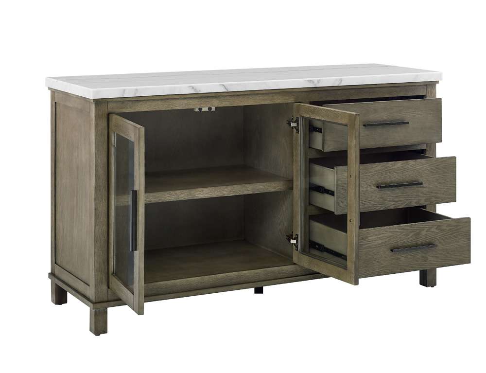 Steve Silver - Grayson White Marble Top Server - GS640SVW veiw 3