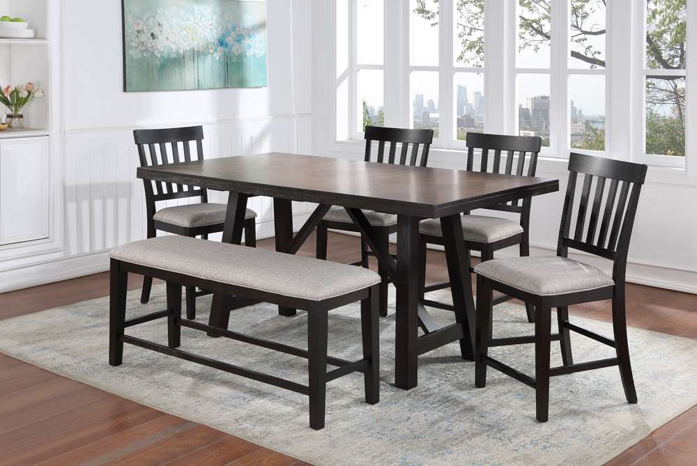 Steve Silver - Halle 6pc Dining Set - HE555-BN-C6PC veiw 1