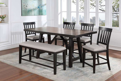 Steve Silver - Halle 6pc Dining Set - HE555-BN-C6PC veiw 1