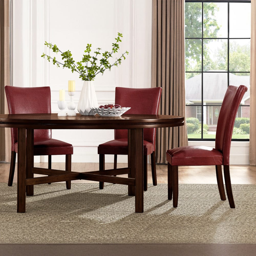Steve Silver - Hartford 72in Dining Set 9 -Piece with Red Chairs - HF7272RD9PC view 8