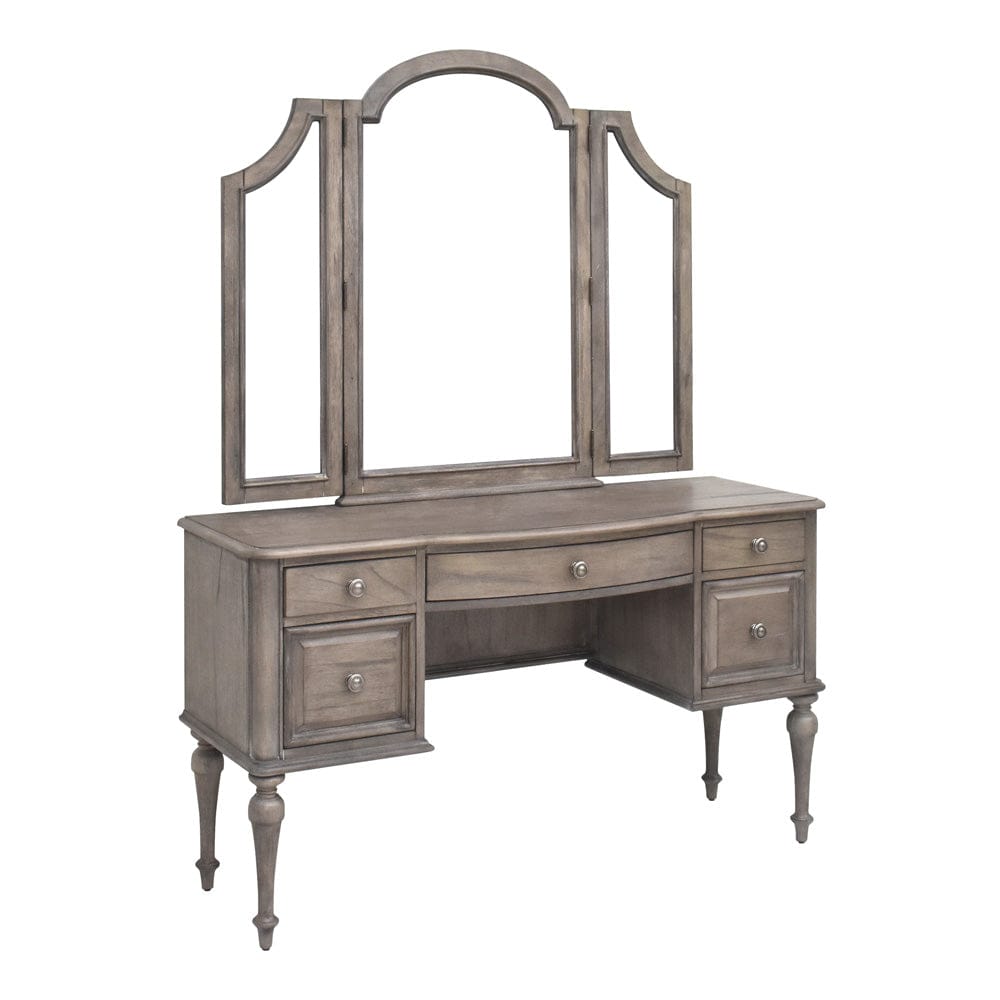Steve Silver - Highland Park Vanity Mirror Bench Set Driftwood - HP900VBDDM view 2
