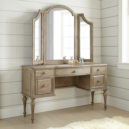 Steve Silver - Highland Park Vanity Mirror Bench Set Driftwood - HP900VBDDM view 4