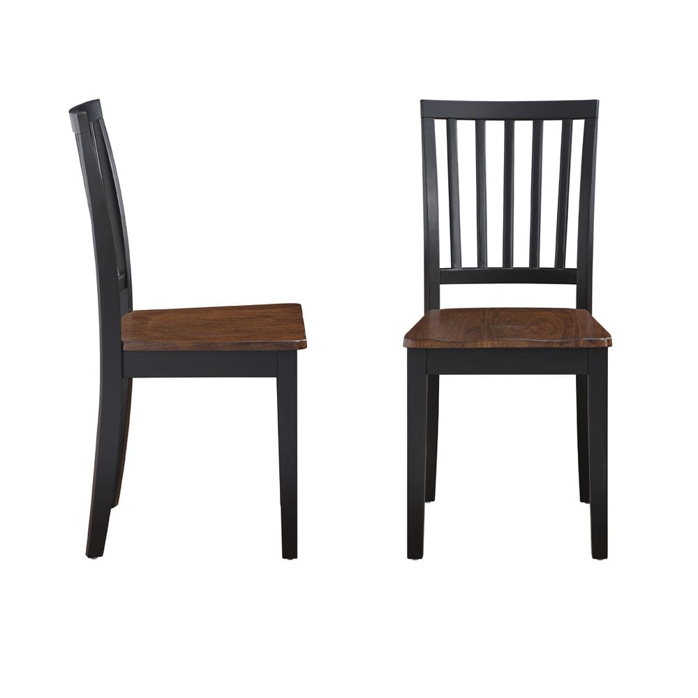 Steve Silver - Joplin Solid Wood Two-Tone Farmhouse Chair, Walnut and Ebony finish (Set of 2) - JOP500NS view 1