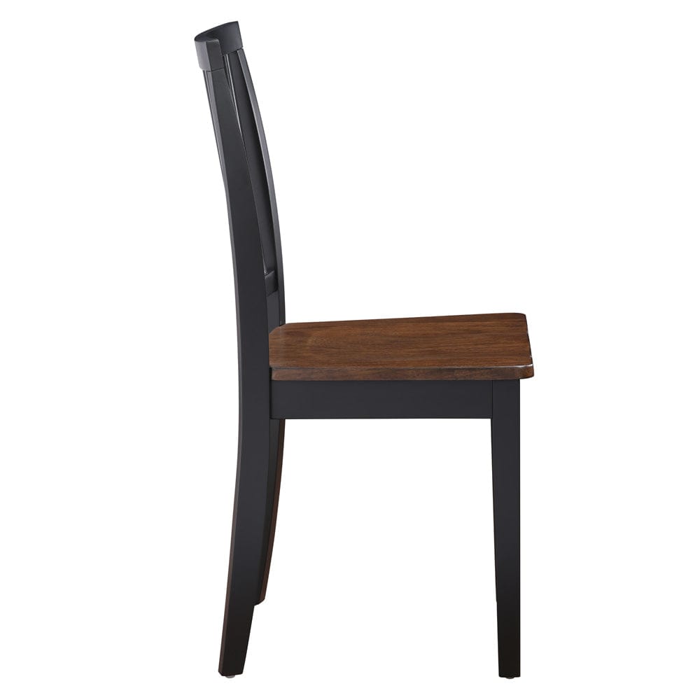 Steve Silver - Joplin Solid Wood Two-Tone Farmhouse Chair, Walnut and Ebony finish (Set of 2) - JOP500NS view 3