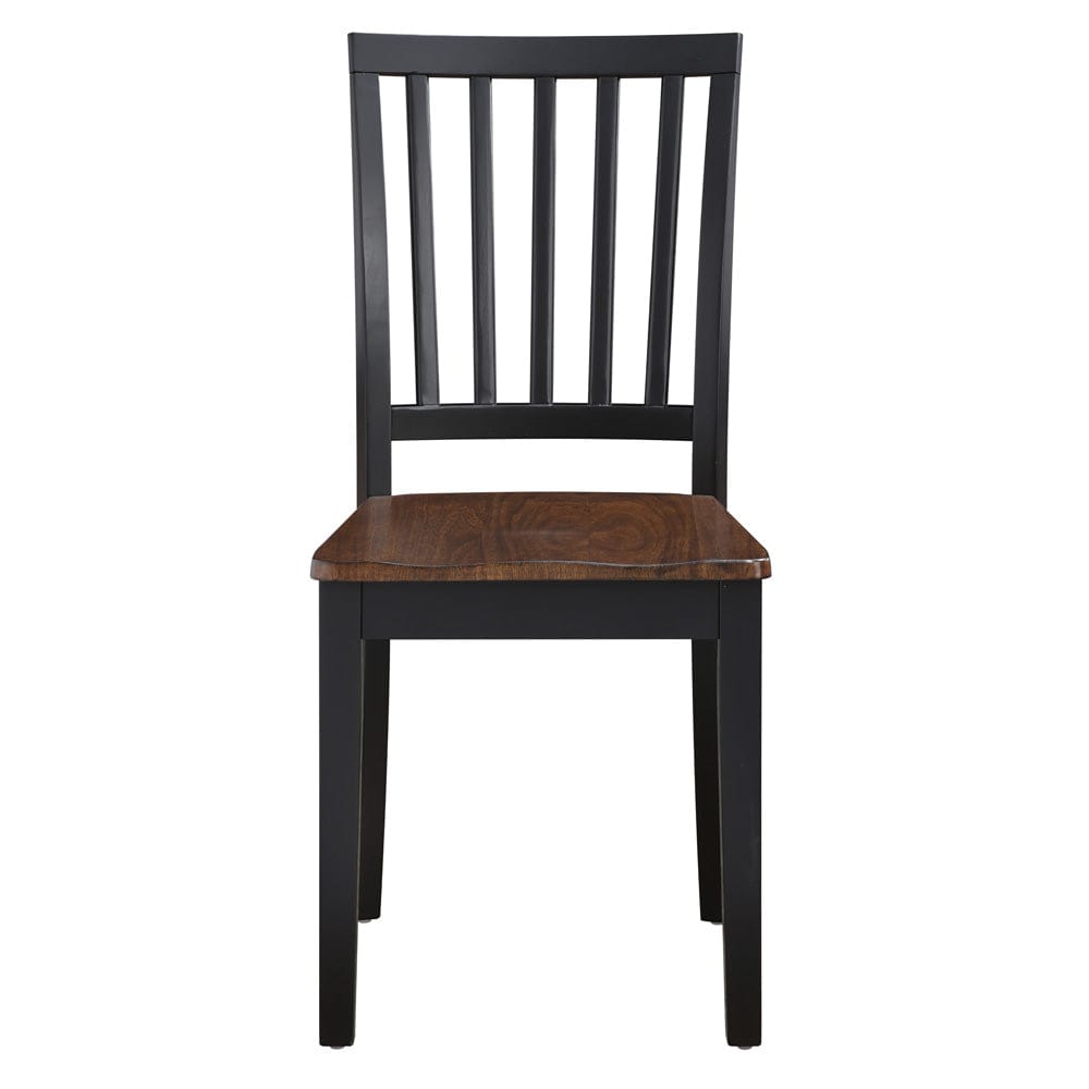 Steve Silver - Joplin Solid Wood Two-Tone Farmhouse Chair, Walnut and Ebony finish (Set of 2) - JOP500NS view 4